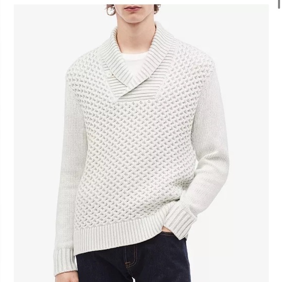 12. CALVIN KLEIN Men's Textured Shawl-Collar Sweater - Picture 1 of 15
